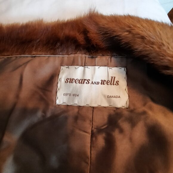 Vintage mink wrap, extra long 70", pelts in very good condition, lined w. satin - Picture 5 of 6